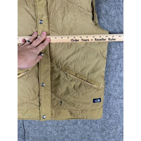 Vintage North Face Vest Mens Medium Beige Snap Full Zip Puffer Heavy Thick 80s*? - Picture 12 of 12